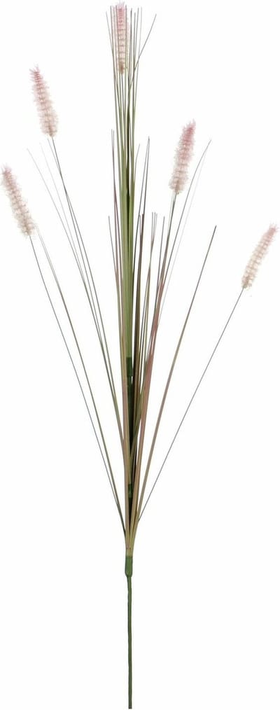 Mica Decorations - Rietgras/pluimgras kunstplant losse steel - takken - groen/paarse pluimen - 84 cm