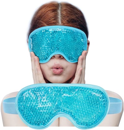 Koud en warm gelmasker voor vermoeide ogen - Herbruikbaar oogmasker tegen zwellingen en donkere kringen- Masker Tegen Wallen - Verkoelend Gezichtsmasker