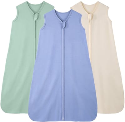 Ibenzoa® Zachte en ademende babyslaapzakken set voor 12-18 maanden, katoen