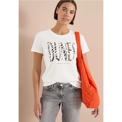 Shirt met ronde hals en frontprint