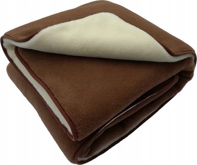 Deken 100% Wol - Dubbelzijdig Zeer Warm - Puur Australische Merino & Kamelen Wol Blend Cocoa Milk – Bruin Wit Premium Wollen Deken OnceDoce® 2 x 460 g/m² - Warm Ademend Zacht – Woolmark ® Keurmerk - Wasbaar – 140x200cm