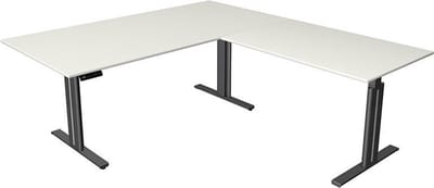 Kerkmann - Hoekbureau Move-3 elegant wit 200x220cm elektrisch verstelbaar