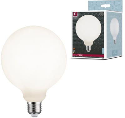 White Lampion Filament 230 V LED Globe G125 E27 400lm 4,3W 3000K dimbaar Wit