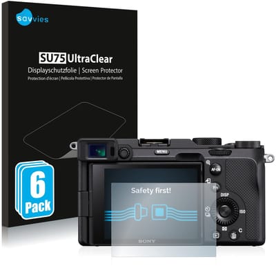 Savvies - Screenprotector voor Sony A7C - Folie Beschermfolie transparant 6 Stuks