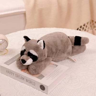 Nieuwe 455565Cm Schattig Gevuld Zacht Vos Raccoon Luiaard Racoon Pluche Speelgoed Schattig Liggend Dier Kussen Troost Poppen Voor Kinderen 45cm