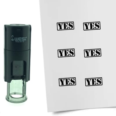 CombiCraft Stempel YES 10mm rond - Zwarte inkt