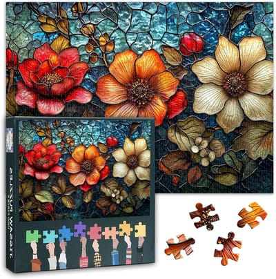 Bloemenpuzzel 1000 stukjes - Legpuzzel volwassenen - Ontspanning thuis - Klaar kleurrijk ontwerp - 50 x 70 cm