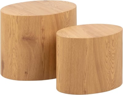 Salontafel Set van 2 Finn MDF Naturel - Giga Living