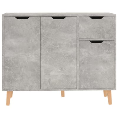 vidaXL - Dressoir - 90x30x72 - cm - bewerkt - hout - betongrijs