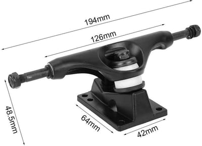 Dailygoods- Skateboard Trucks 4-8 Inch - Gepolijst - Zwarte Trucks - Hoog Draagvermogen - Lichtgewicht - Minder Wrijving - Skateboardassen