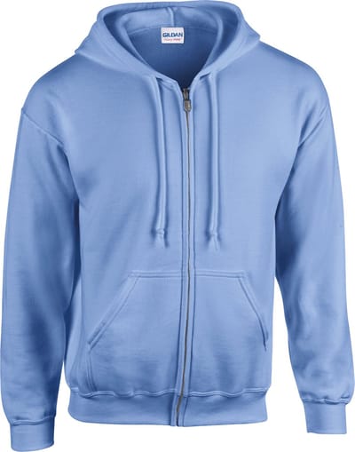 Gildan Heavy Blend™ Adult Full Zip Hooded Sweatshirt GI18600 - Carolina Blue - XXL