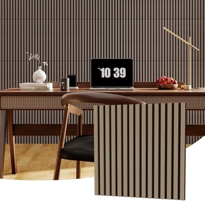 Triumpunpre Akoestische panelen 60x60 cm 6 stuks - MDF geluidsisolatie - Teak houtnerf wandpanelen