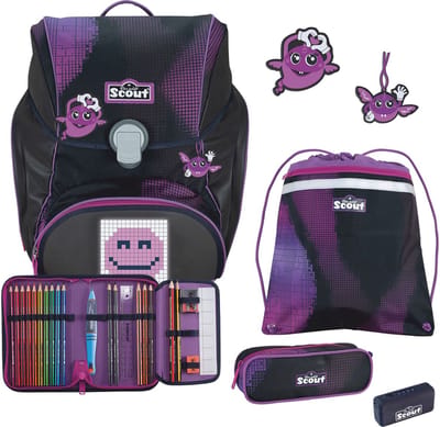 Scout Alpha Exklusiv Movie Star - Schoolrugzak Set 5tlg. (Pink Pixel)