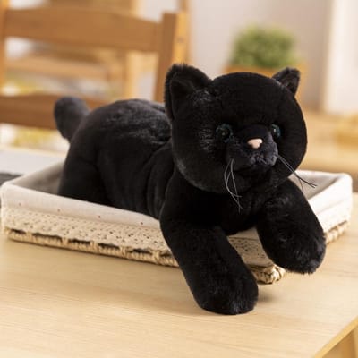 50cm Maat Imitatie Liggende Kat Harige Textuur Zacht Materiaal Realistische Kat Realistisch Ontwerp Schattige Simulatie brown
