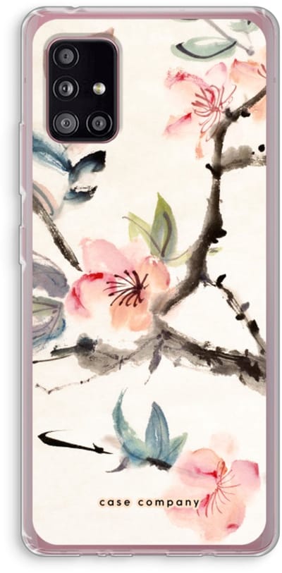 Case Company® - Hoesje geschikt voor Samsung Galaxy A51 5G hoesje - Japanse bloemen - Soft Cover Telefoonhoesje - Bescherming aan alle Kanten en Schermrand