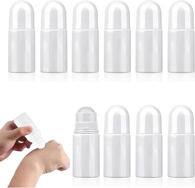 Set van 10 Herbruikbare 50 ml Plastic Flessen voor Essentiële Olie, Aromatherapie, Parfum en Cosmetica