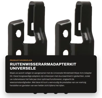 Dailygoods - ruitenwisserarmadapterkit - universele montagekit - eenvoudig te installeren - duurzame kwaliteit - geschikt voor elk voertuig - 2 sets i...