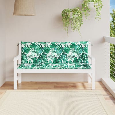 vidaXL - Tuinbankkussens - 2 - st - 150x50x7 - cm - oxford - stof - bladpatroon