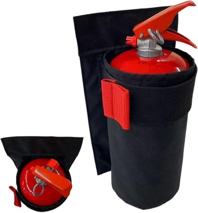 Autohouder Brandblusser - Opbergtas Auto - Veilig Transport - Antislip Ontwerp - 24 cm - Zwart