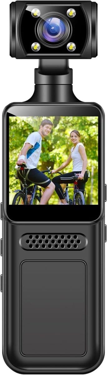4K WiFi Actiecamera met 40MP Vlogging Functies, 1.3" HD IPS Scherm en 180° Draaibare Lens voor Sport en Avontuur
