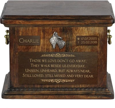 Persoonlijke urn voor Scottish Terrier - Gegraveerde herdenkingsdoos