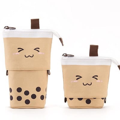Potloodetui 2 in 1, schattig potloodetui, intrekbaar potloodetui, uitklapbare potloodhouder, verticale intrekbare potloodhouder, cosmetische tas voor studenten, kantoor, vrouwen, meisjes, jongens