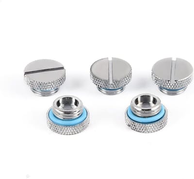 5 Stuks Waterkoeling Fittingen, Messing G 1/4 Draad Pluggen voor PC Waterkoelsystemen en Koeling Toebehoren