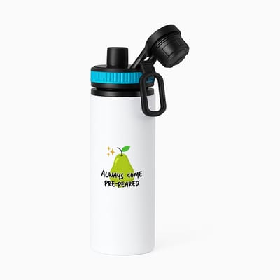 Hacebo® - Collega cadeau waterfles met draaidop blauw - Collega - Leuke cadeau voor een collega - Leuke gift - Geschenk - met leuke afbeelding - Verjaardag - Jubileum - Peer cadeau - water fles - 850ML