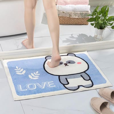 Cartoon Dier Imitatie Kasjmier Vloermat Waterabsorptie Vuilafstotend en Makkelijk te Onderhouden Badkamer Deurkleed Zachte Antislipmat 50 * 80Cm