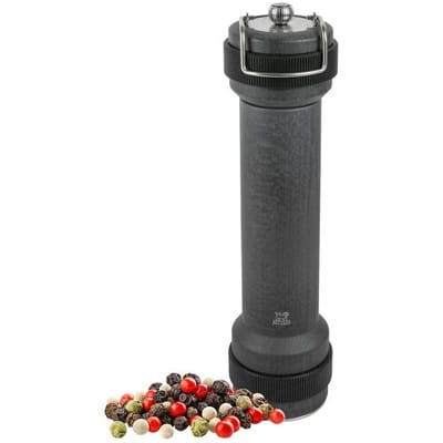 (3 stuks) PEUGEOT BBQ - Pepermolen - hout - grafiet - hoogte: 300mm - met automatisch licht
