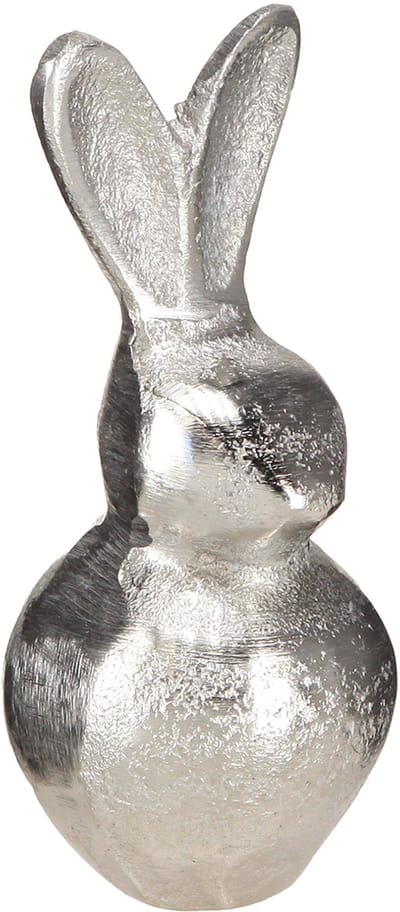 Decoratief Konijn Zilver – Modern Paasfiguur van metaal voor stijlvoll