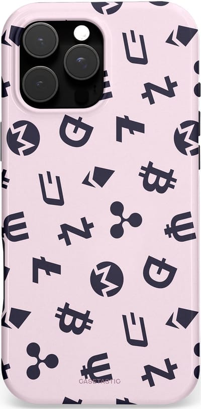 Casetastic Hoesje Geschikt voor Apple iPhone 16 Pro Max Magsafe - Stijlvolle Beschermende Duo-layer Case - Crypto flow