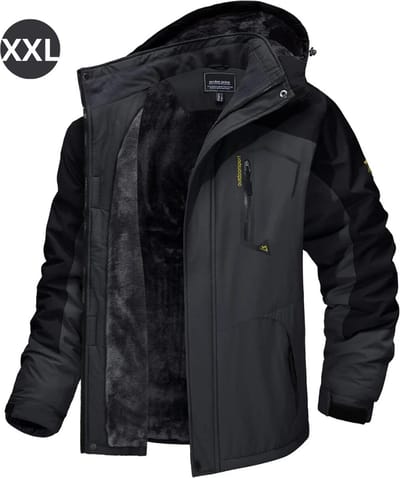 Livano Winterjas Voor Heren - Parka - Winter - Jas - Volwassen - Grijs/Zwart - Maat XXL
