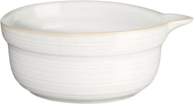ASA Selection manuale schaal met schenktuit, schaal, slakom, dressingschaal, steengoed, Oat, 650 ml, 41330294