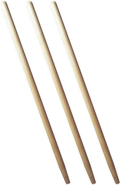 3 x Gereedschapssteel Houten Bezemsteel Ø 28 mm - 140 cm