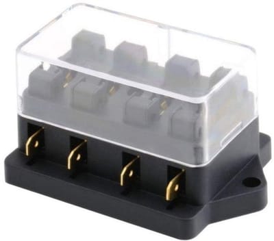 Allecto - 4-Weg Fuse Box - Waterdichte Auto Fusehouder - Geschikt