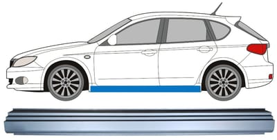 Reparatie dorpel voor Subaru Impreza GH GR 2007-2013 / Links