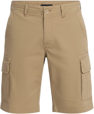OMBRE Korte Broek - Regular Fit - Katoen - Rits Asgrijs S