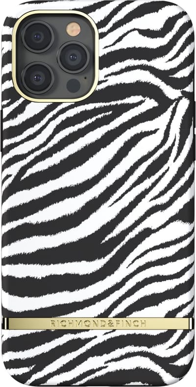 Richmond & Finch Zebra zebraprint hoesje voor iPhone 12 Pro Max - zwart