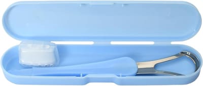 Set van 2 roestvrijstalen tongschrapers voor optimale mondhygiëne, vermindert slechte adem en verbetert smaakbeleving