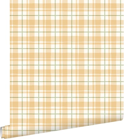 ESTAhome behang ruitjes geel en groen - 50 x 900 cm - 131950