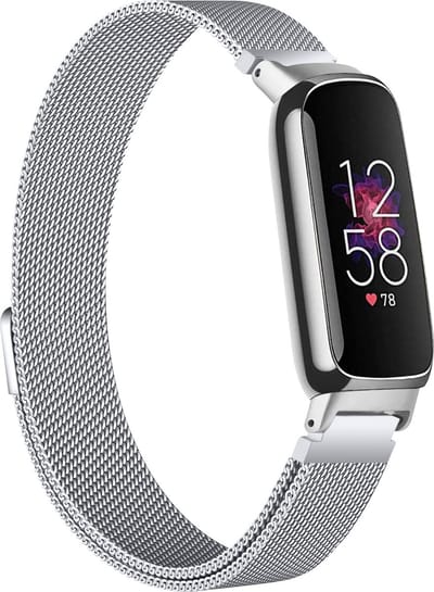 Milanees Smartwatch bandje - Geschikt voor Fitbit Inspire 3 Milanese band - zilver - Strap-it Horlogeband / Polsband / Armband