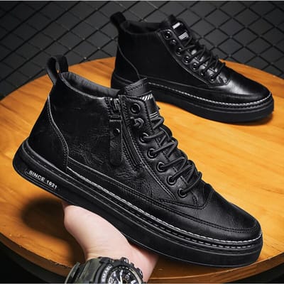 Zomer Laag Uitgesneden Heren Casual Schoenen Trendy Microfiber Veterschoenen Heren Platte Board Schoenen Outdoor Heren Sportschoenen Met Zijrits 44 black