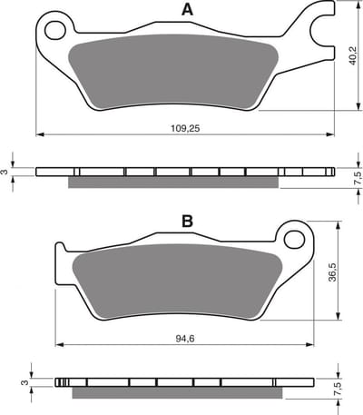 Plaquette de frein Gold Fren pour Moto Suzuki 150 GSX Gixxer 2016 à 2019 AVG / DZAL6/DEAL8/DZAL8/DXAL8 Neuf