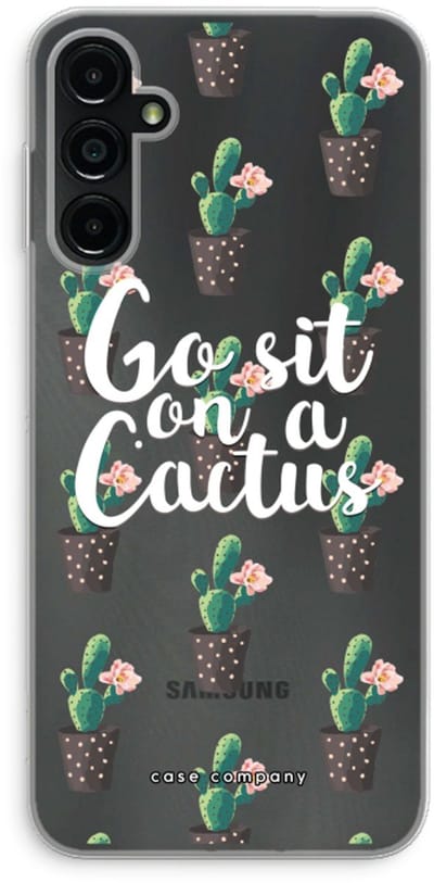 Case Company® - Hoesje geschikt voor Samsung Galaxy A14 hoesje - Cactus quote - Soft Cover Telefoonhoesje - Bescherming aan alle Kanten en Schermrand