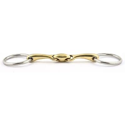 Mors dubbele brisures voor paard van dressuurbit Jump'In