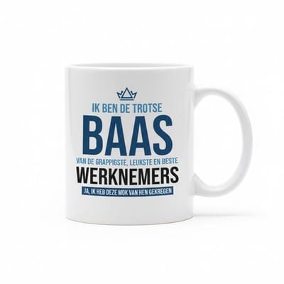 Grappige Baas Mok 330 ml – “Ik Ben De Trotse Baas van de Beste Werknemers” Koffiemok – Waardering Cadeau voor Manager of Werkgever