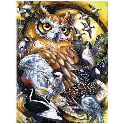 Diy diamant schilderij uil wolf adelaars 5D kruissteek diamant borduurwerk 20X30CM gray