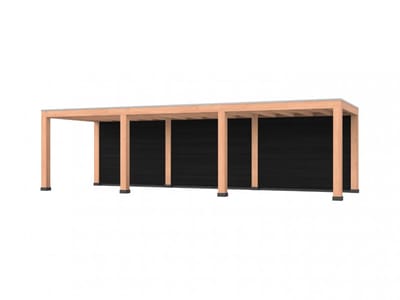 Douglas overkapping, 900 x 300, met achterwand, Westwood Modern Basic zwart