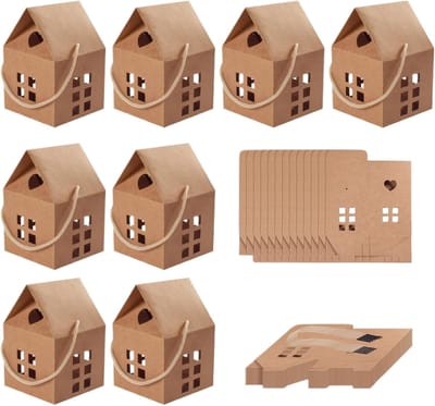 KZQ Snoepdoos Cadeauverpakking Met 30 Huisvormige Snacks Feestelijke Koekjesdoos Voor Kinderen Volwassenen Bruiloften Verjaardagen Feestjes En Partijen Zoete Traktatie Geschenkdoos